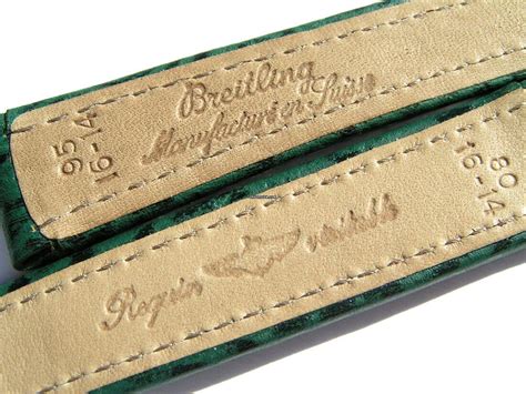 breitling faltschließe 16mm|Breitling Band 16mm Leder grün green verde Strap .